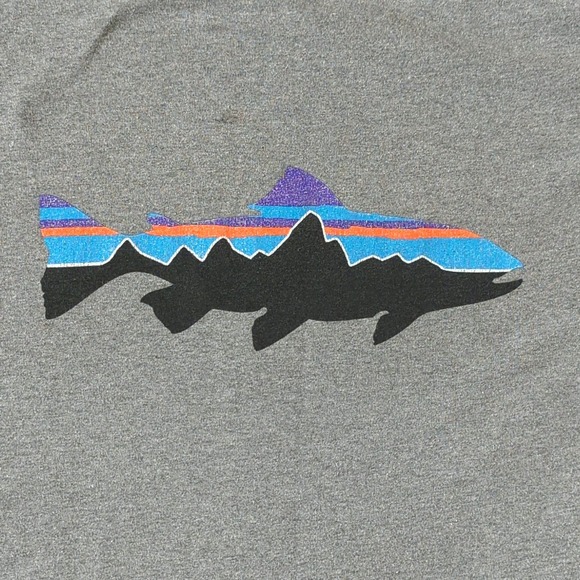 Patagonia Other - Patagonia Long Sleeve Responsibili-Tee Grey Fitz Roy Trout Graphic Mens Medium